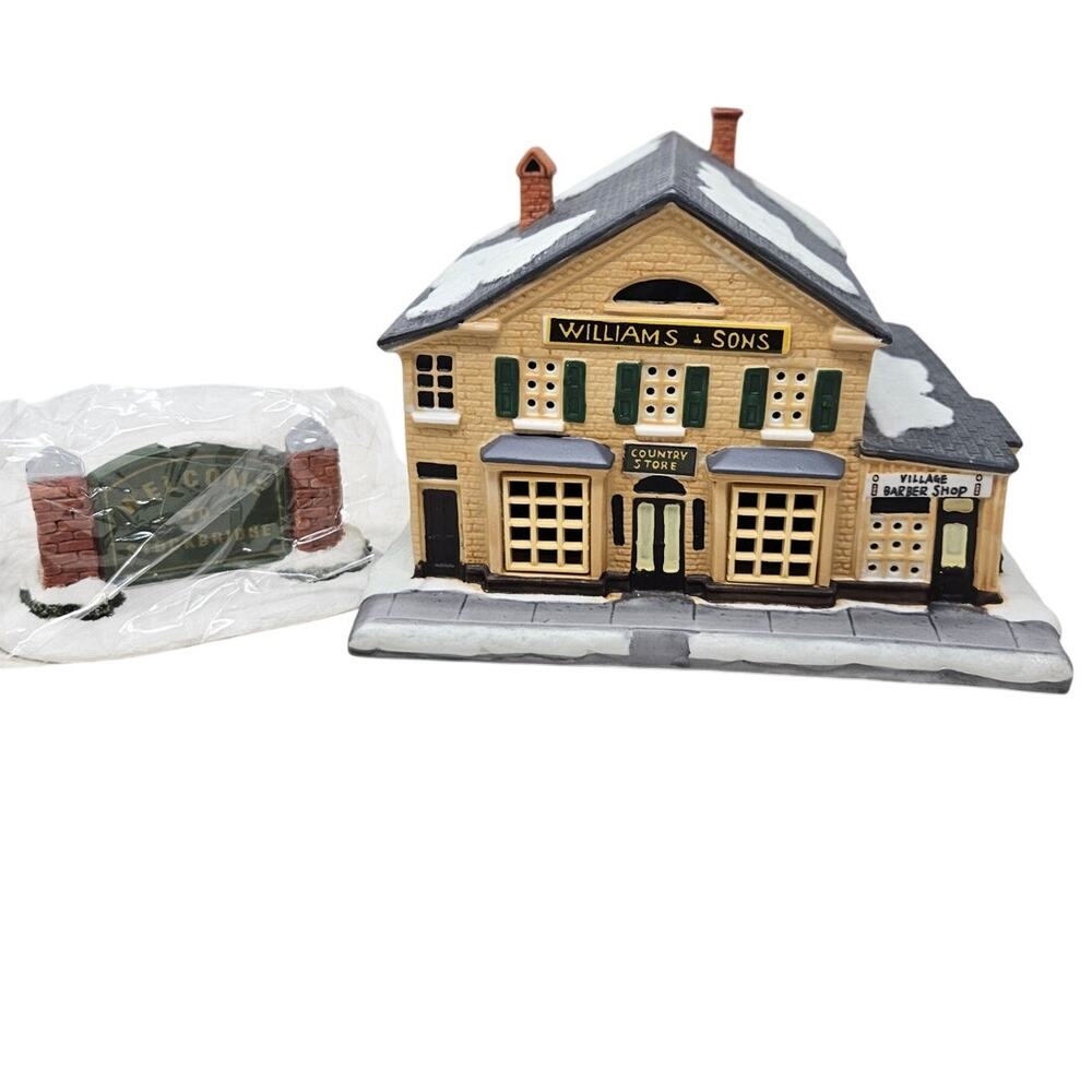 Hawthrone Rockwell's Stockbridge Christmas Village The Country Store Light Up